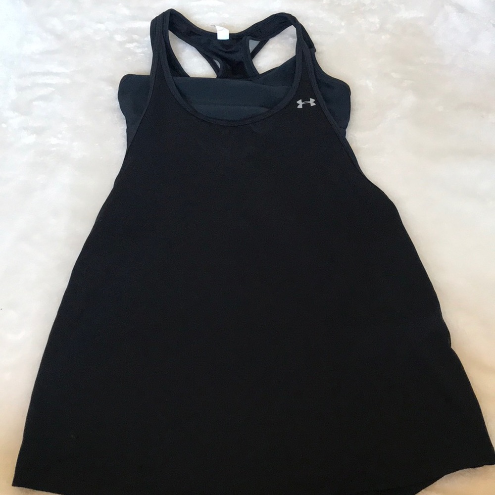 Under armour tank with attached sports bra
